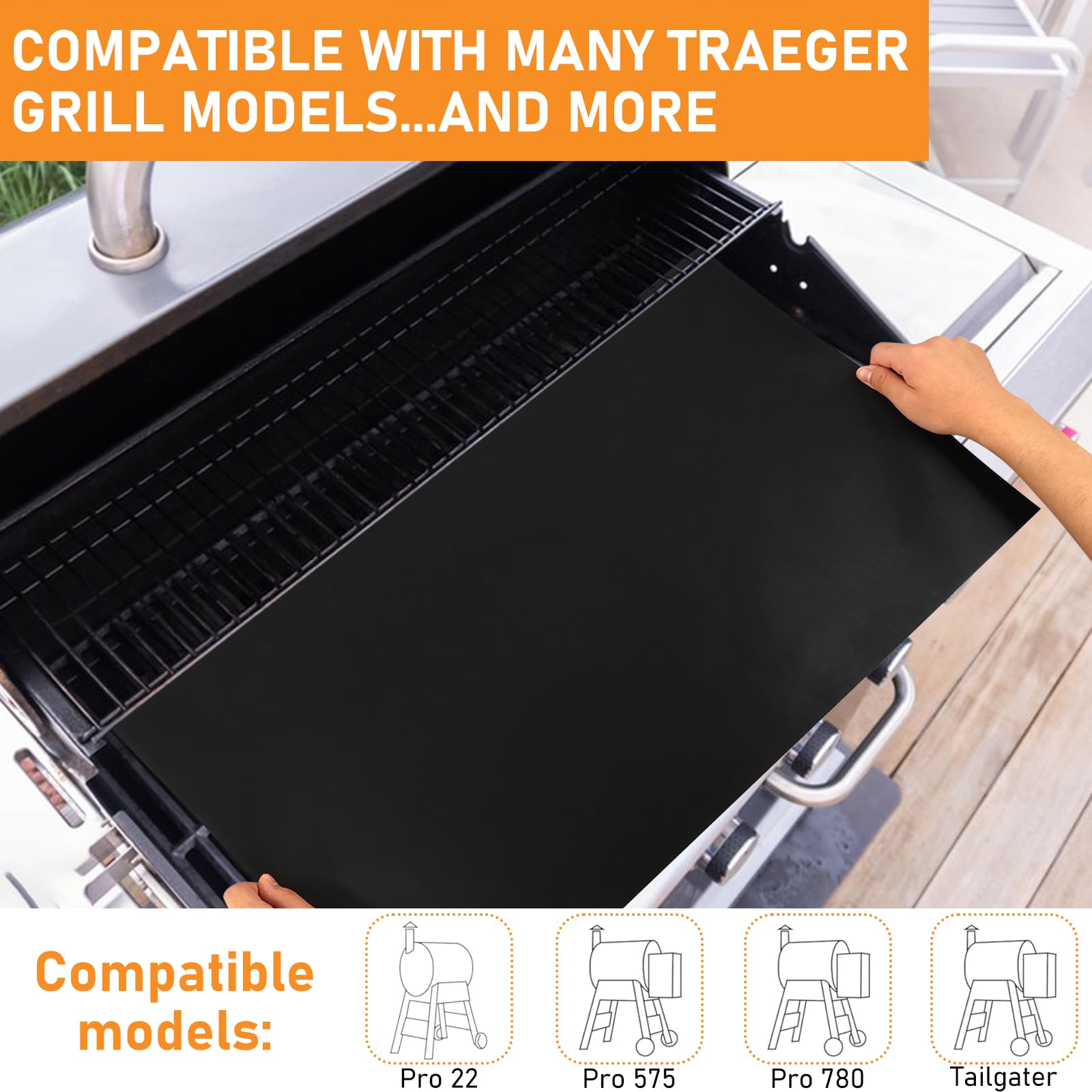 YEXEXINM teflon drip tray liner is durable and heat resistant for high-heat grilling