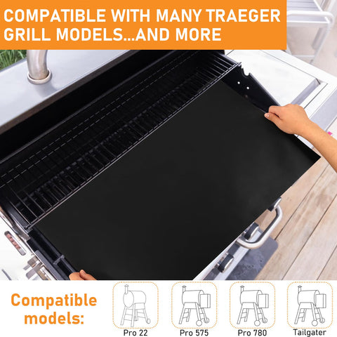 YEXEXINM teflon drip tray liner is durable and heat resistant for high-heat grilling
