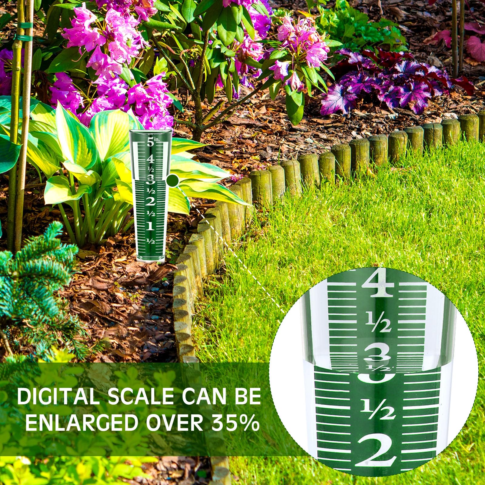 Yexiya acrylic rain gauge offers durable, reusable outdoor rainfall measurement.