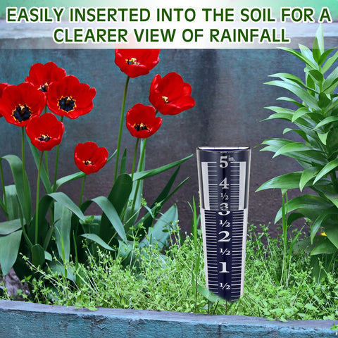 Yexiya blue rain gauge mounted on fence for convenient monitoring