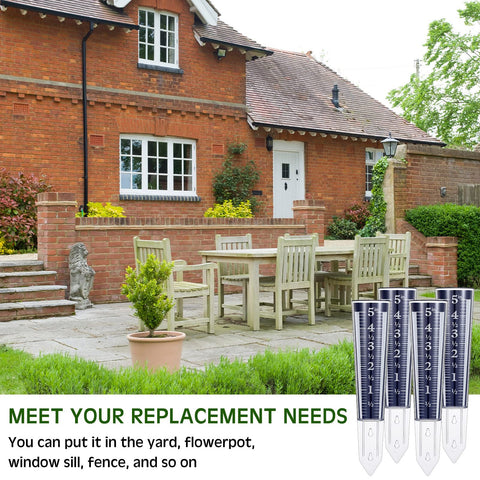 Yexiya PS-material rain gauge blue emphasizes outdoor durability.