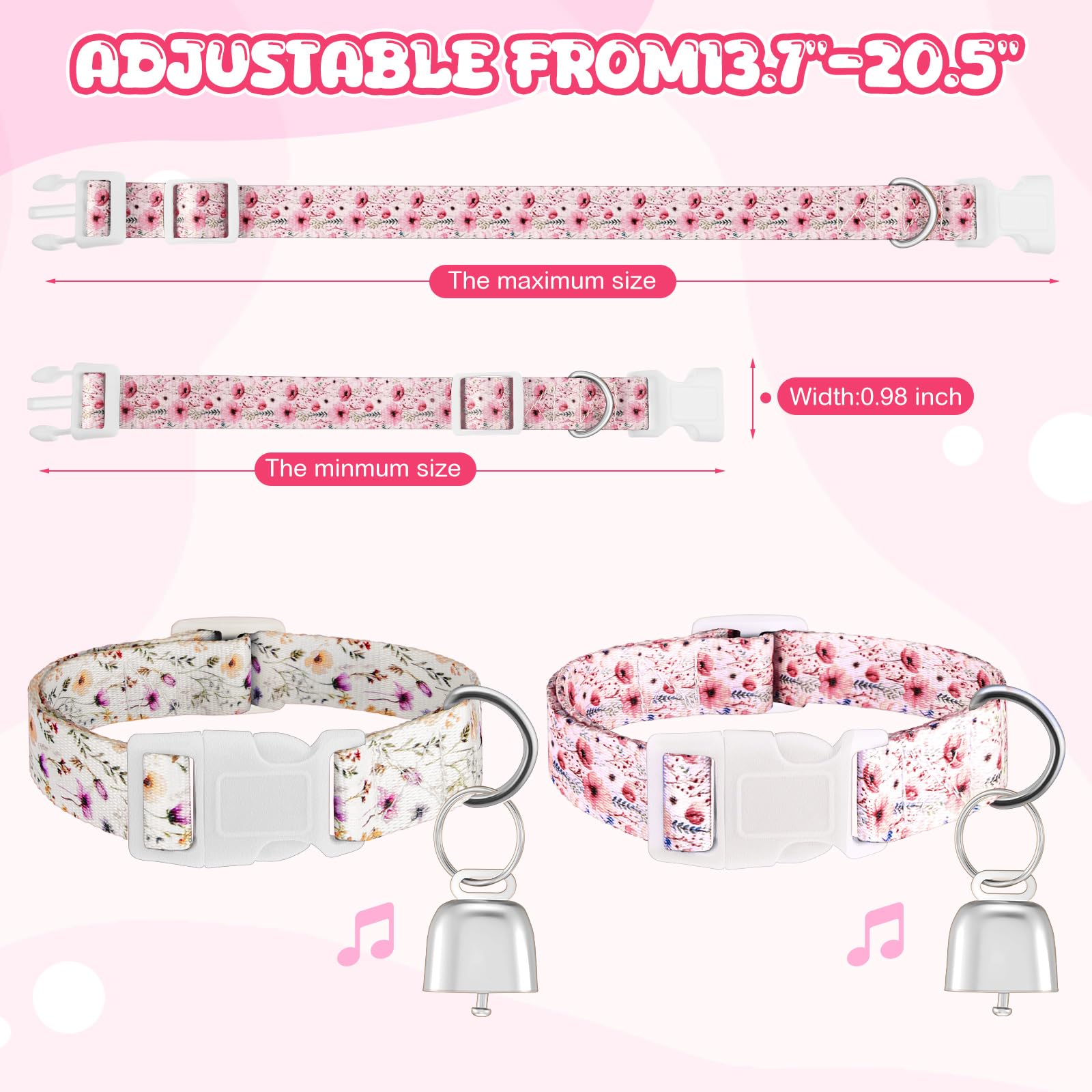 Yeyeplum goat collar bell pink enhances visibility for small flocks.