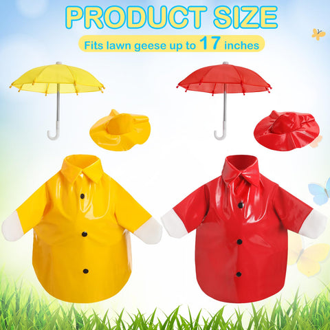 Yeyeplum goose outfit yellow raincoat for 17-inch goose bright spring look