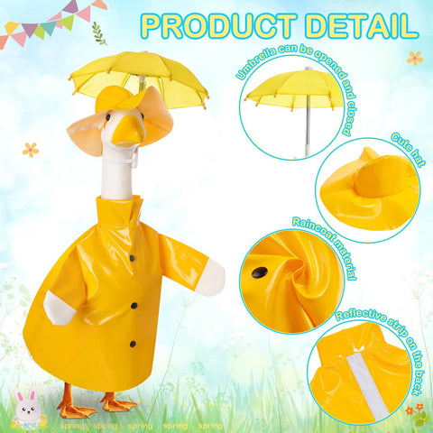 Yeyeplum goose umbrellas in a compact two-pack for garden display and protection.