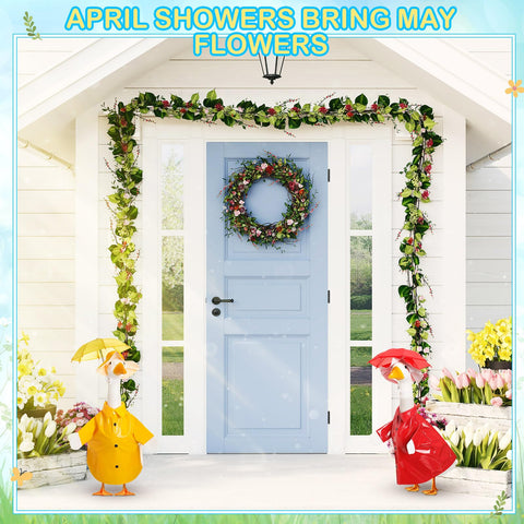 Yeyeplum goose umbrella small yellow included for cheerful garden decor
