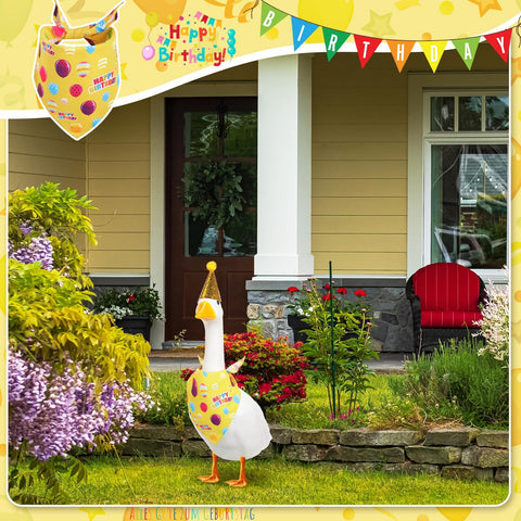 Yeyeplum Goose with balloon-pattern accent for celebratory scenes