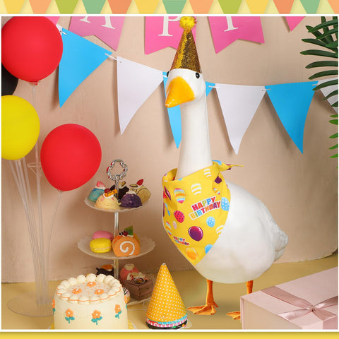 Yeyeplum Happy Birthday Goose costume details highlight whimsy