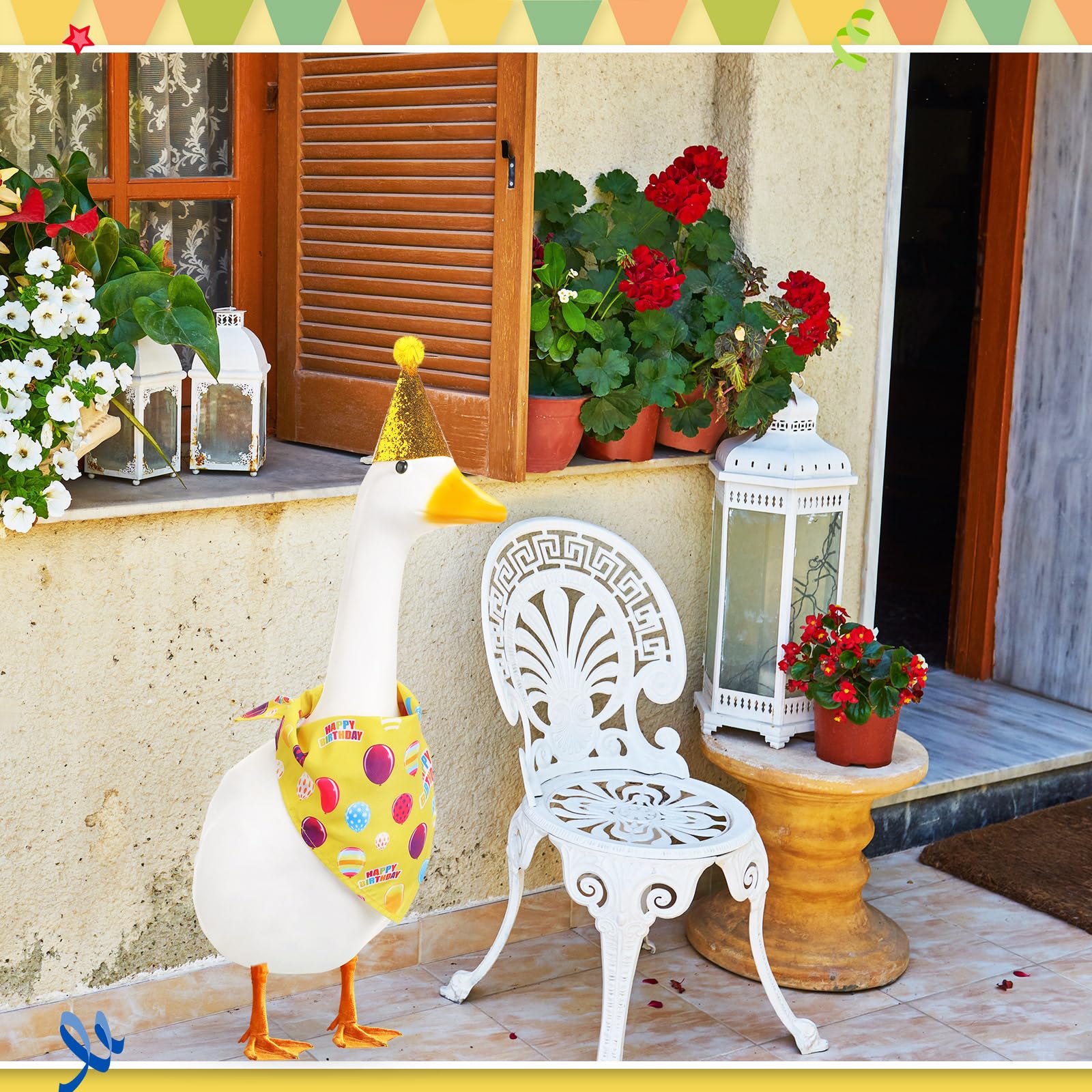 Yeyeplum Goose porch decoration brings outdoor charm and storytelling