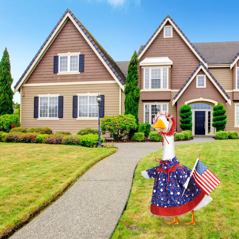 Yeyeplum patriotic goose outfit set includes skirt and red cap