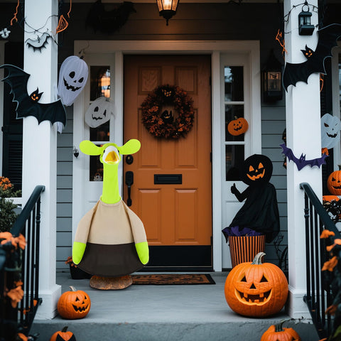 Yeyeplum versatile decor goose costume for indoor or outdoor spaces.