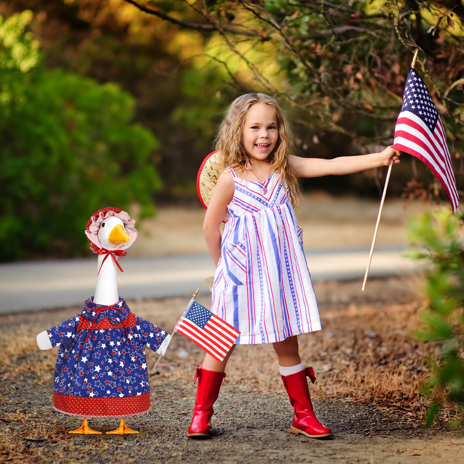 Yeyeplum independence day outfit offers versatile decoration for porch and garden