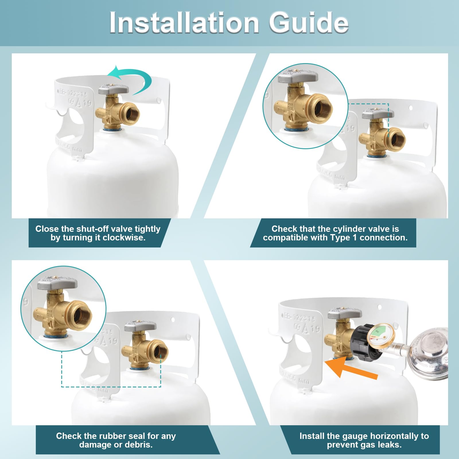 YEYETUO installation is quick, helping you connect your propane system effortlessly.