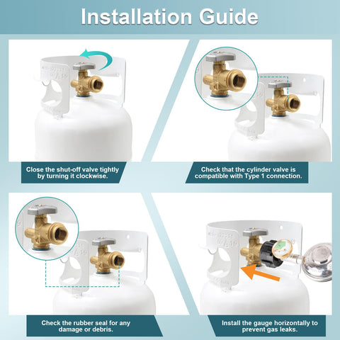 YEYETUO installation is quick, helping you connect your propane system effortlessly.