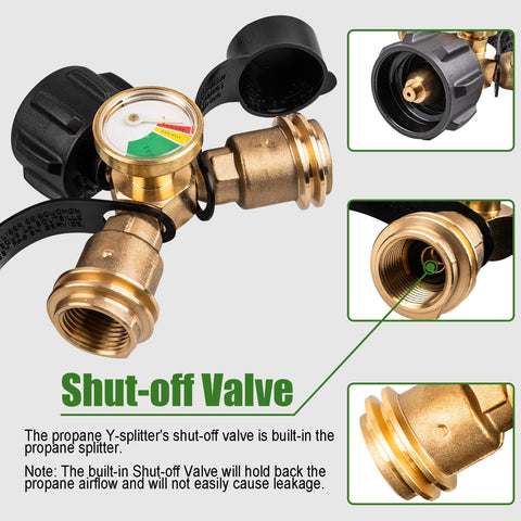 YEYETUO outdoor camping splitter provides reliable fuel sharing on the go.
