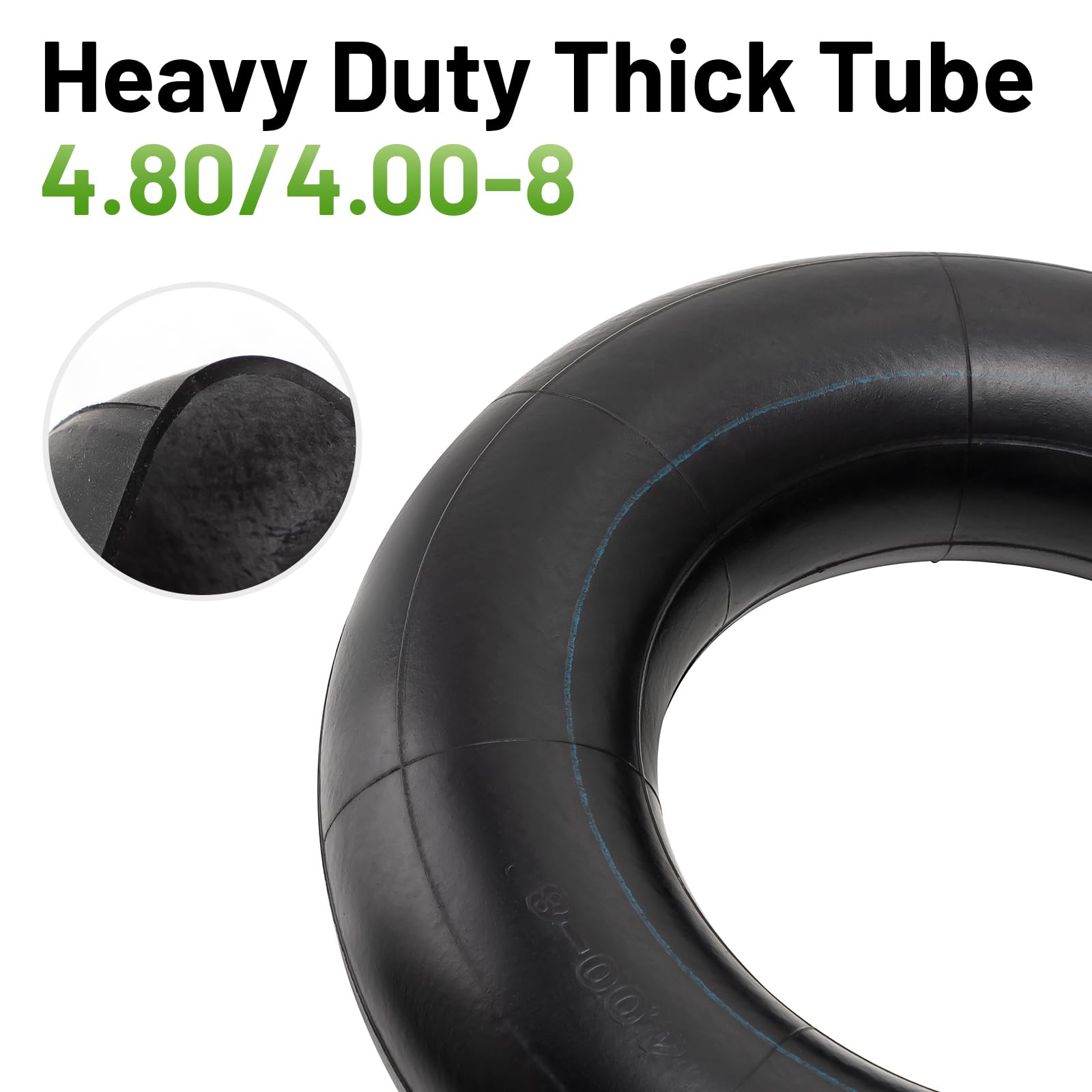 YeYouC inner tube close-up showing durable butyl rubber construction.