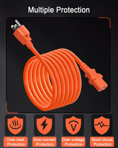 YEZriler orange cord with fully molded ends for long-lasting daily use.