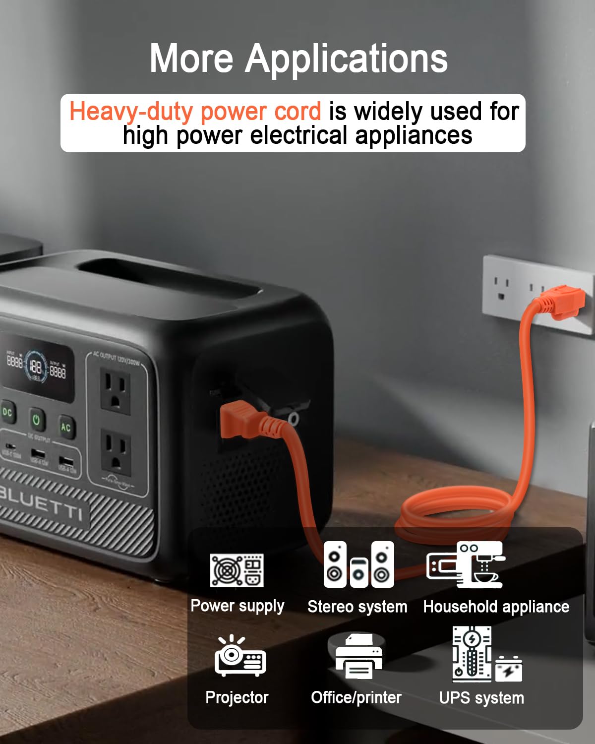 YEZriler universal AC power cord packaging for travel and on-the-go charging.