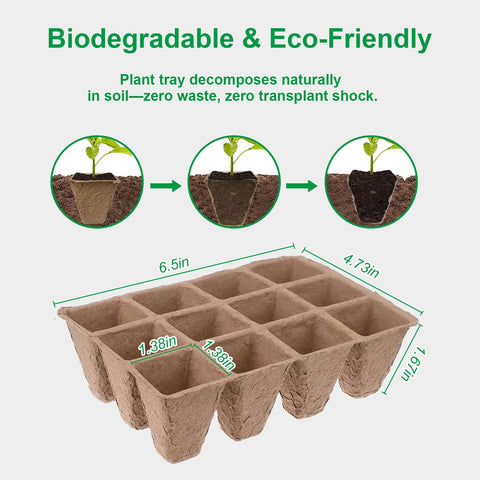 YFANITI biodegradable peat seedling tray promotes eco friendly planting and easy transplantation