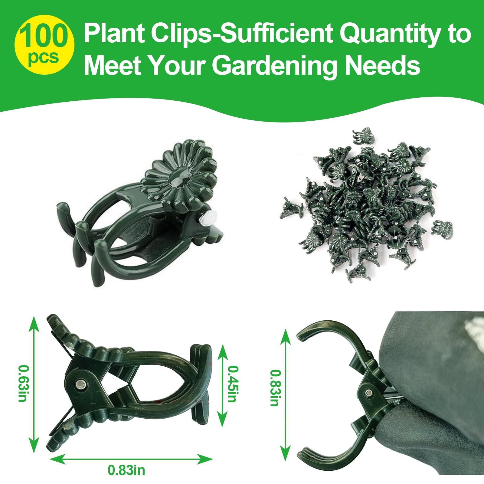 YFANITI bougainvillea clips support flowering climbers, reducing bending in windy weather.