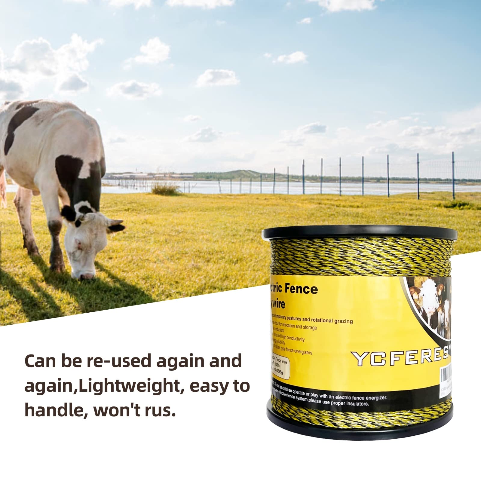 YCFERESY portable fencing solution in a field setting