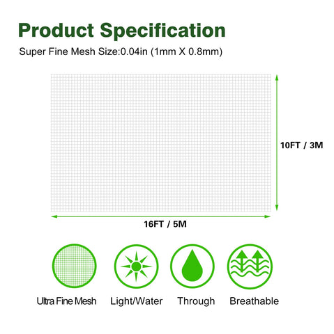 YFFSIDMY Anti-UV, durable netting for long-lasting garden protection.