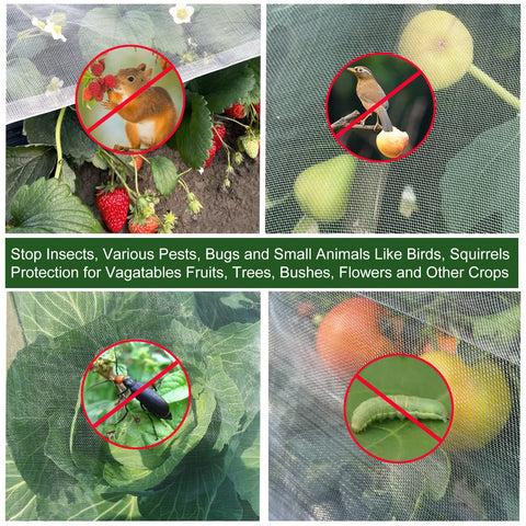 YFFSIDMY plant cover barrier mesh closeup highlights its fine weave for small pests defense.