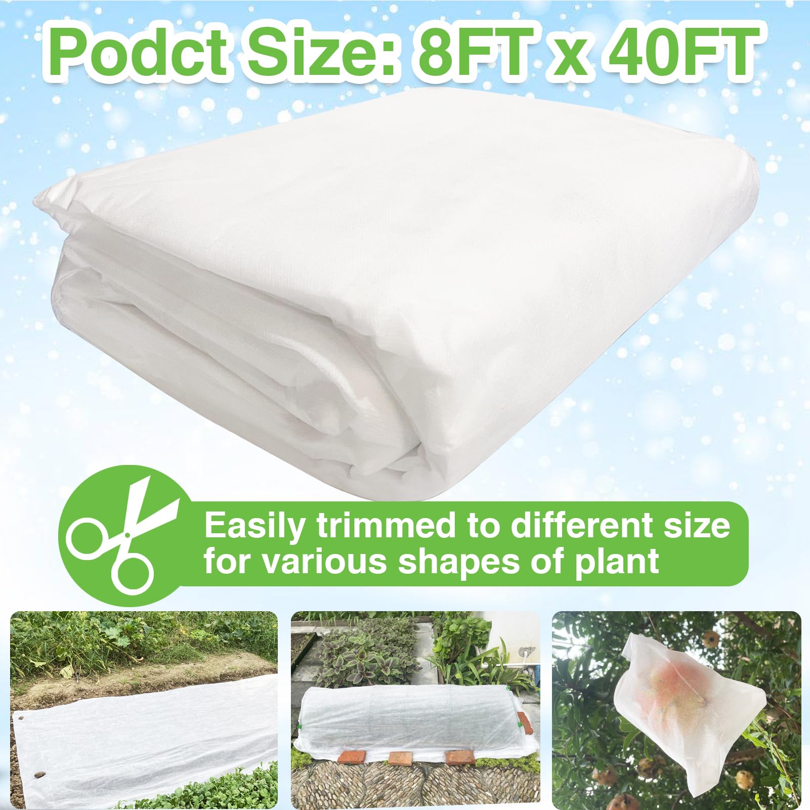 YFFSIDMY sun shade cover for plants offering balanced sunlight.