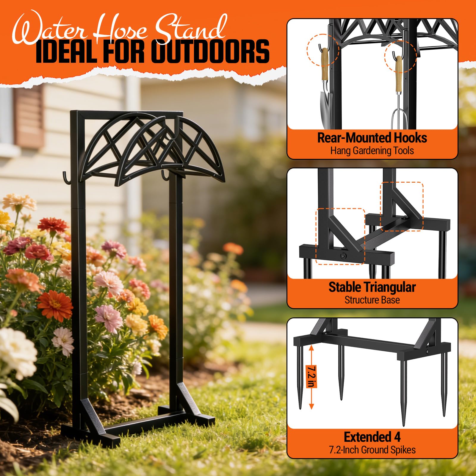 YFFSRJDJ garden hose holder easy assembly with included hardware