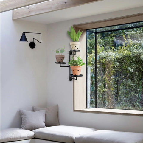 YFFSRJDJ space-saving plant rack ideal for apartments with bright windows.
