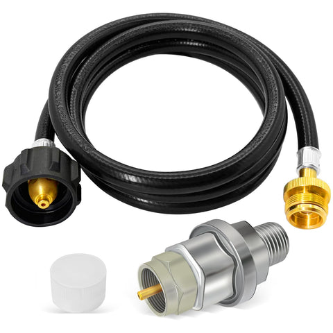YFLWGFDA propane filter with 6ft hose assembly provides stable fuel flow on portable heaters.