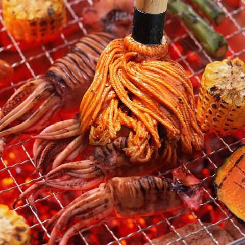 YFWOOD mop doubles as jar and bottle cleaner after grilling.