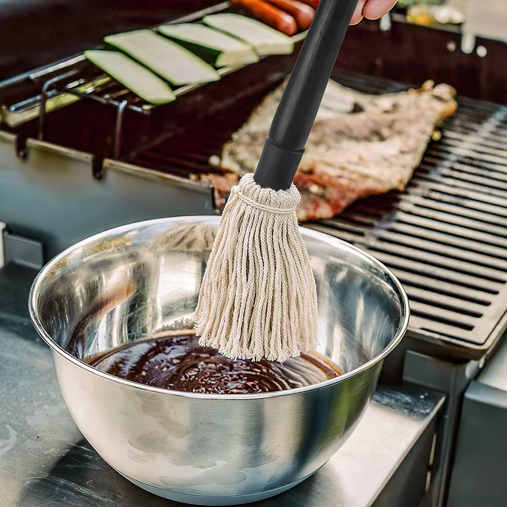 YFWOOD 18-inch basting brush reaches distant grill areas for precise sauce application.