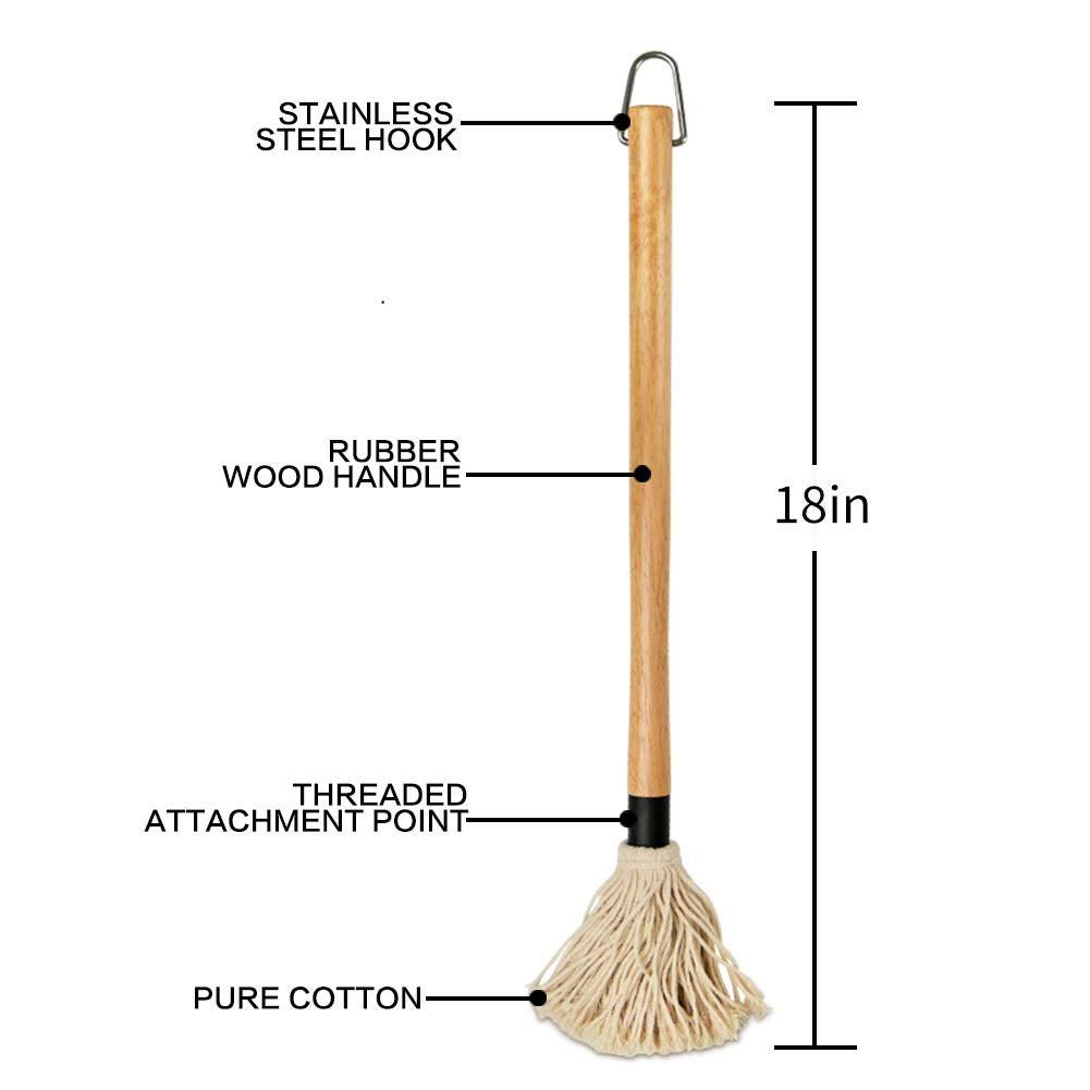 YFWOOD wooden-handle basting brush with comfortable grip.