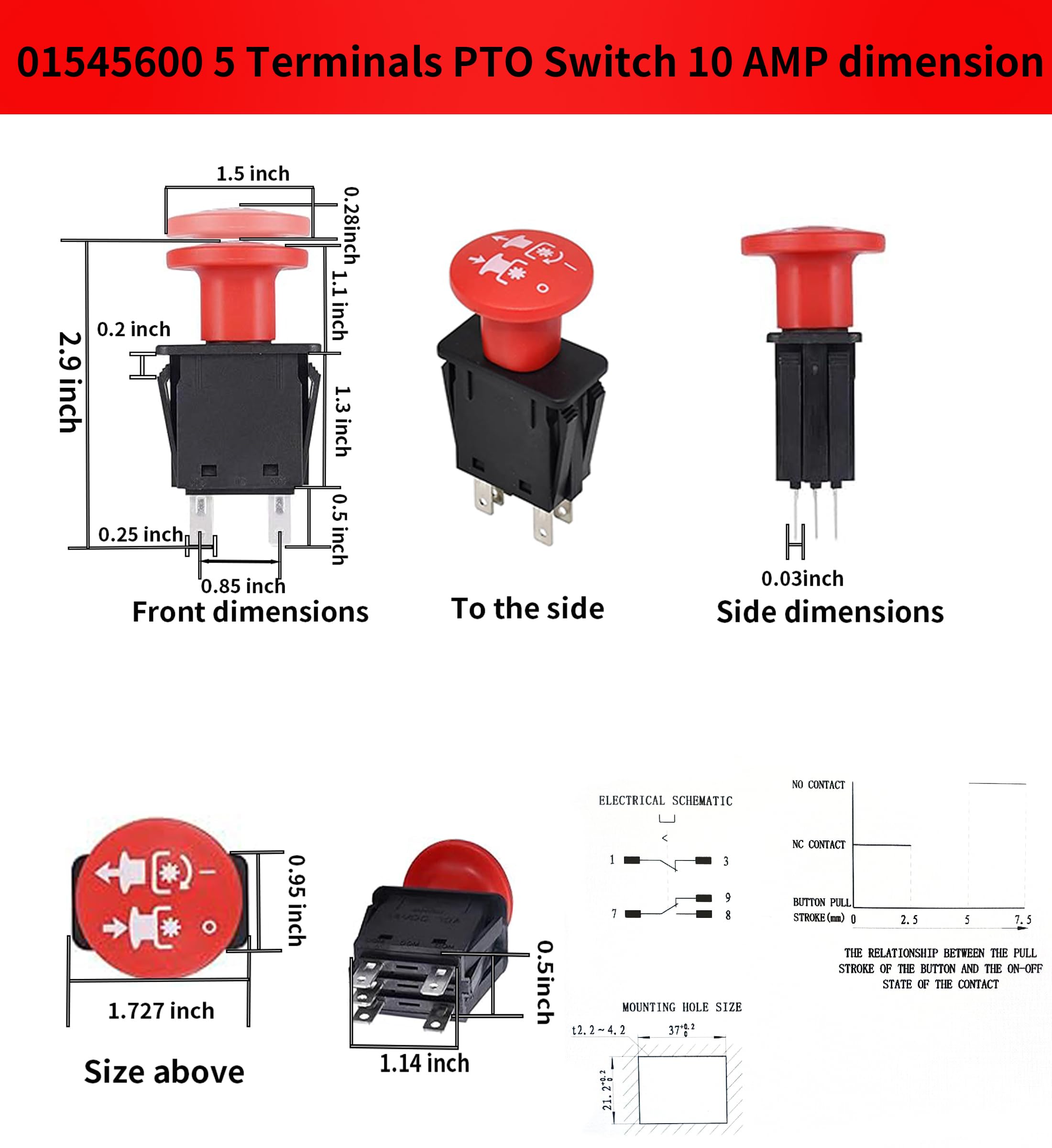 YFZS Delta PTO Switch in packaging, ready for installation on compatible equipment.