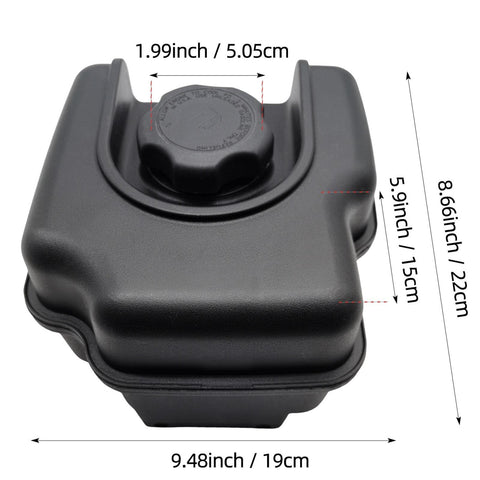 YFZS fuel tank supports Briggs Stratton 121000/122000 engines for broad compatibility.