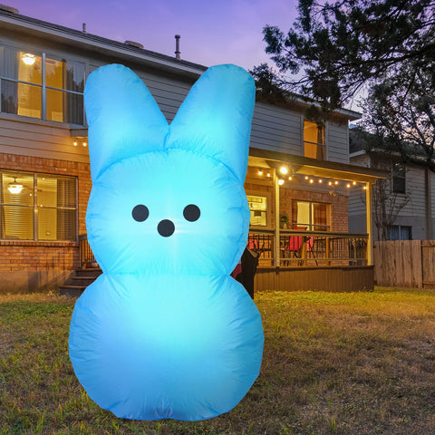 YGCTBVY Easter inflatable bunny blue night illumination enhances yard ambience