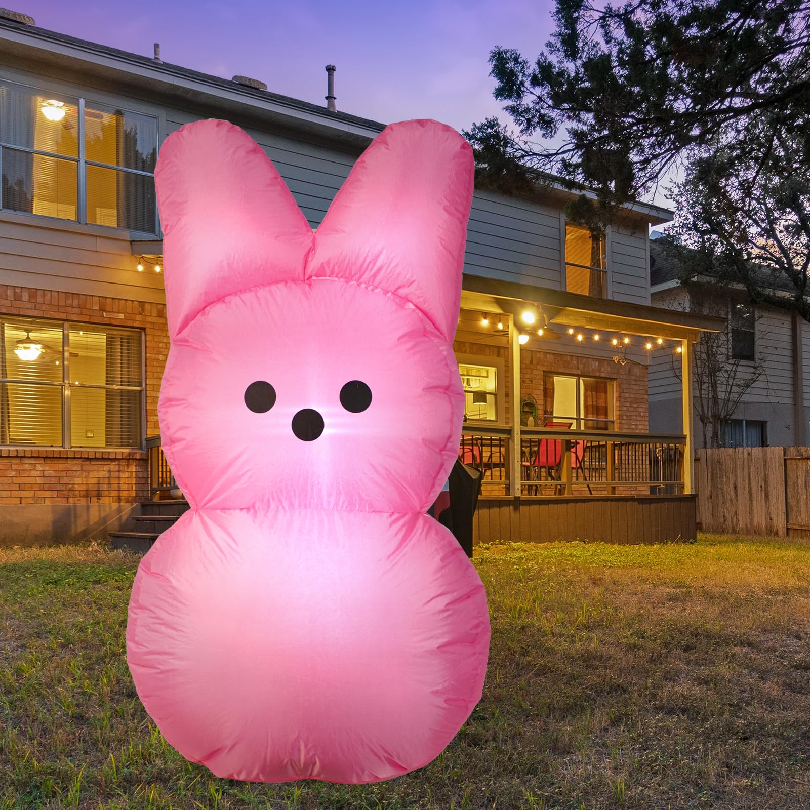 YGCTBVY pink bunny decoration suitable for indoor and outdoor use.