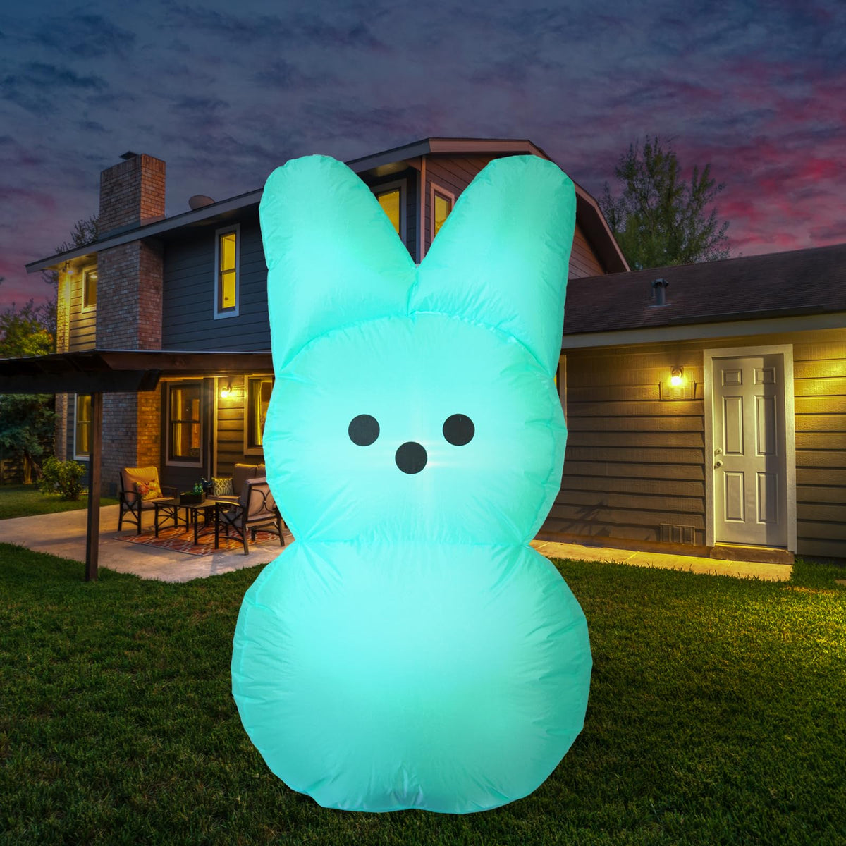 YGCTBVY Green Bunny Inflatable outdoors enhances curb appeal.