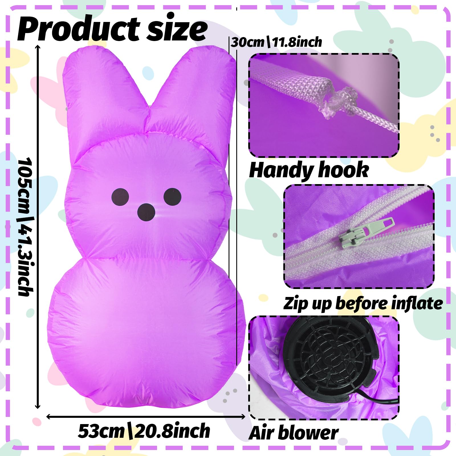 YGCTBVY outdoor Easter decoration suitable for front doors lawns and patios