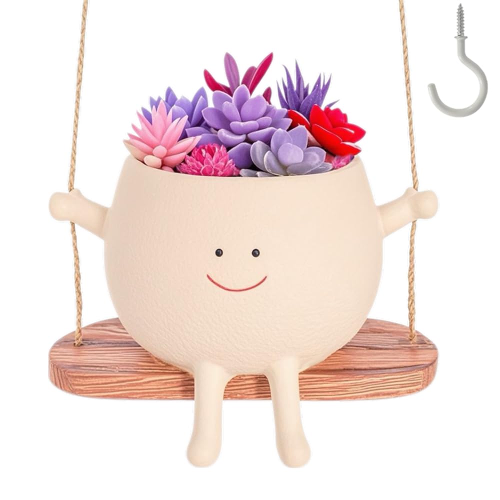 YGG MHYOO swing-face planter hanging for indoor or balcony décor.