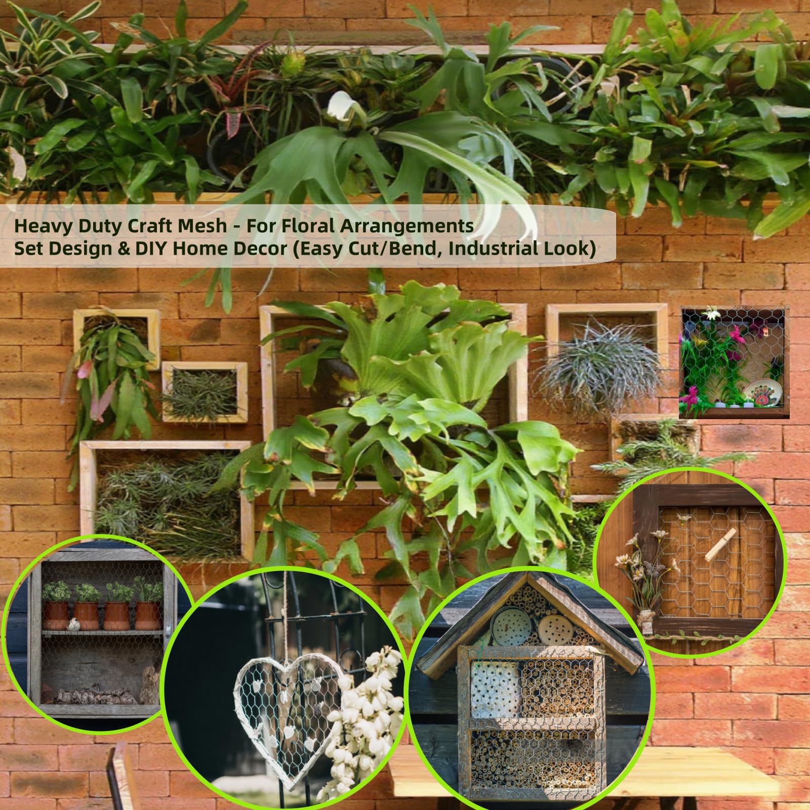 Craft-friendly chicken wire for wreath frames and floral projects
