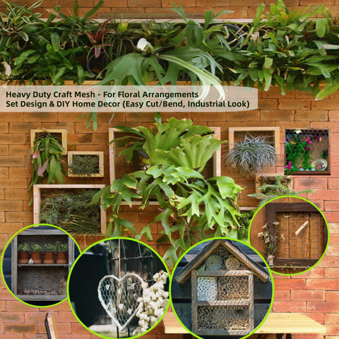 Craft-friendly chicken wire for wreath frames and floral projects