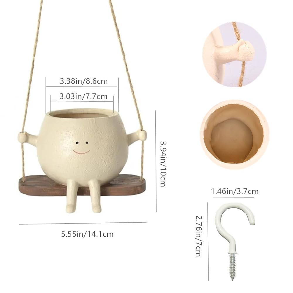 YGGlDUOl Smiley Face Planter features a cute design that enhances garden decor