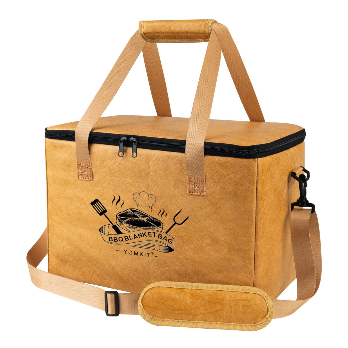 YGMkit BBQ blanket resting meat bag with easy loading and 180-degree access.