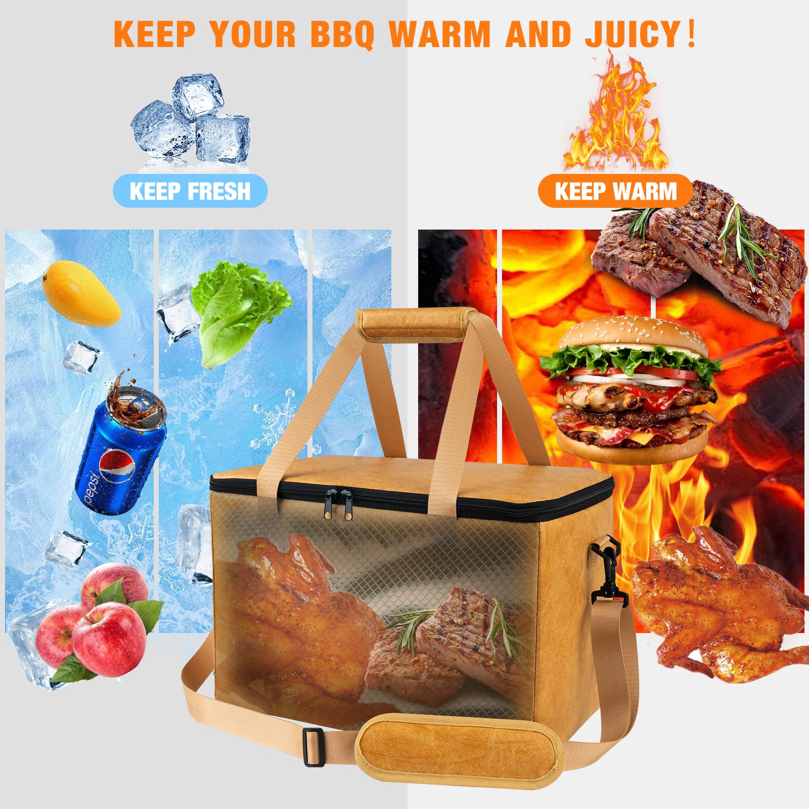 YGMkit fold-flat travel meat resting bag folds compactly for easy packing.