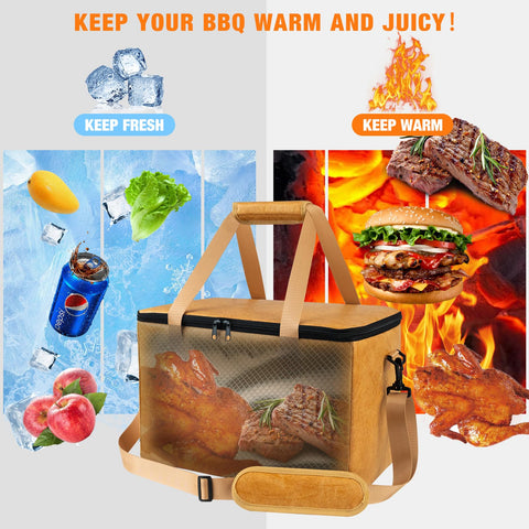 YGMkit fold-flat travel meat resting bag folds compactly for easy packing.
