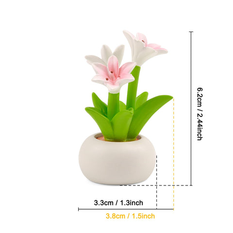 YGMONER resin flowerpot car decor adds a cute desk or shelf accent.