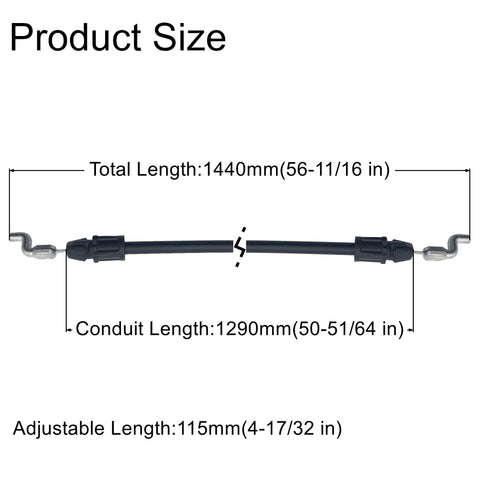 YGQ 946-05107B control cable fits TB360, ensuring reliable engagement.