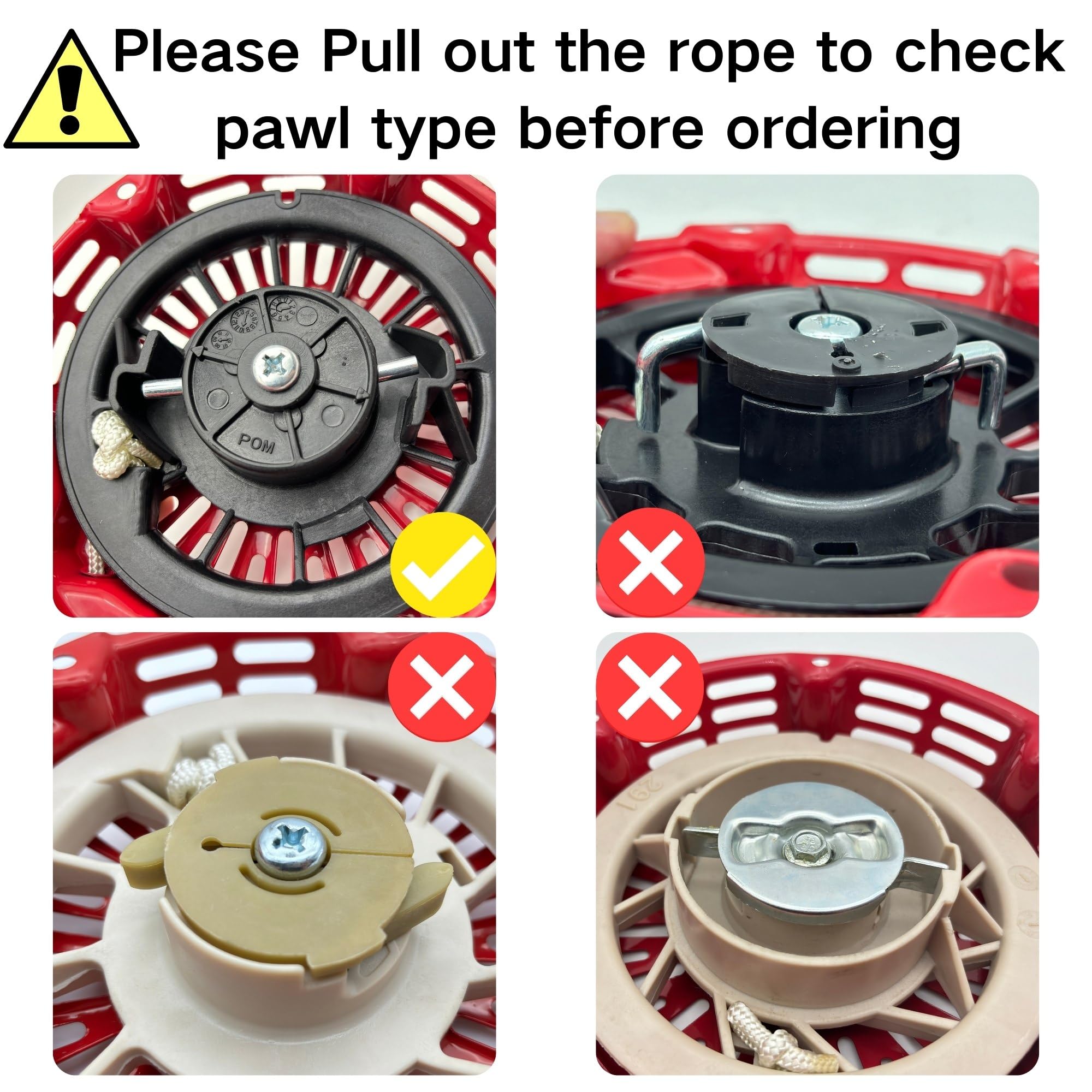 YGQ compatibility check diagram helps verify pulley and pawl match.