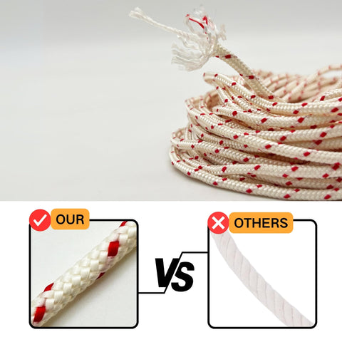 YGQ rope compatible with STIHL, Honda, Briggs engines for simple recoil starts.